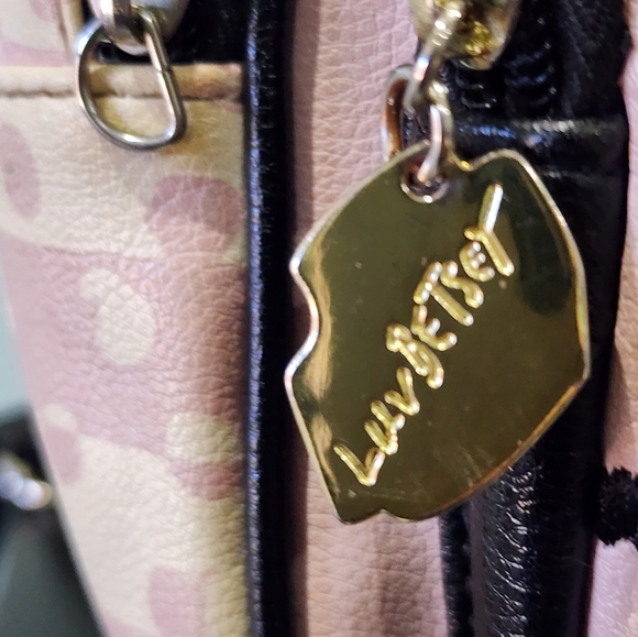 BETSEY JOHNSON | "Luv Betsey" Quilted Backpack | Pink & Black - Picture 6 of 13